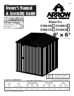 Arrow Storage Products EG66AB Owner'S Manual & Assembly Manual preview