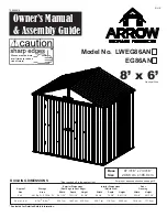 Preview for 1 page of Arrow Storage Products EG86AN Owner'S Manual & Assembly Manual