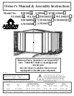 Preview for 1 page of Arrow Storage Products EH106A Owner'S Manual & Assembly Instructions