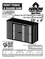 Preview for 1 page of Arrow Storage Products EP104AB Owner'S Manual & Assembly Manual