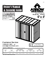 Arrow Storage Products EPA64 Owner'S Manual & Assembly Manual preview