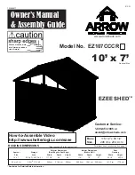 Arrow Storage Products EZEE SHED EZ107CCCR Owner'S Manual & Assembly Manual preview