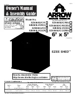 Preview for 1 page of Arrow Storage Products EZEE Shed EZ6565LVCC Owner'S Manual & Assembly Manual