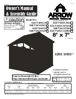 Preview for 1 page of Arrow Storage Products EZEE SHED EZ8772HVCC Owner'S Manual & Assembly Manual