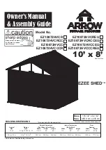 Preview for 1 page of Arrow Storage Products EZEE SHED Owner'S Manual & Assembly Manual