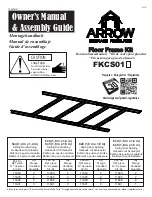 Предварительный просмотр 1 страницы Arrow Storage Products FKCS01 Owner'S Manual & Assembly Manual