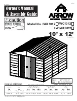 Arrow Storage Products IWA1012 Owner'S Manual & Assembly Manual preview