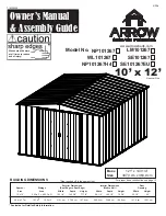 Preview for 1 page of Arrow Storage Products LM101267 Owner'S Manual & Assembly Manual