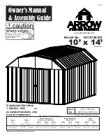 Arrow Storage Products RV101467H2 Owner'S Manual & Assembly Manual preview