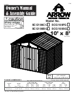 Preview for 1 page of Arrow Storage Products SCG108BG Owner'S Manual & Assembly Manual