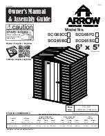 Preview for 1 page of Arrow Storage Products SCG65BG Series Owner'S Manual & Assembly Manual