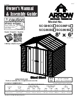 Preview for 1 page of Arrow Storage Products SCG86BG Owner'S Manual & Assembly Manual