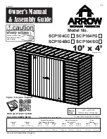 Preview for 1 page of Arrow Storage Products SCP104BG Series Owner'S Manual & Assembly Manual