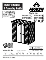 Preview for 1 page of Arrow Storage Products SCP64BG Owner'S Manual & Assembly Manual