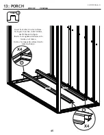 Preview for 45 page of Arrow Storage Products SFA105AN Owner'S Manual & Assembly Manual