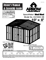 Preview for 1 page of Arrow Storage Products SpaceMaker CG108CC Owner'S Manual & Assembly Manual