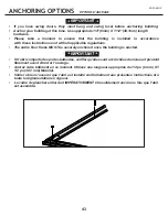 Preview for 43 page of Arrow Storage Products SpaceMaker CG108CC Owner'S Manual & Assembly Manual