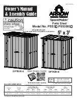 Preview for 1 page of Arrow Storage Products SpaceMaker PS53 Owner'S Manual And Assembly Manual