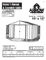 Preview for 1 page of Arrow Storage Products VAR1012S Owner'S Manual & Assembly Manual