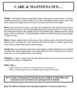 Preview for 6 page of Arrow Storage Products WDA1012 Owner'S Manual & Assembly Instructions