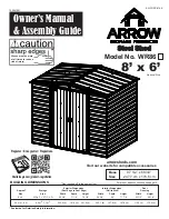 Preview for 1 page of Arrow Storage Products WR86 Owner'S Manual & Assembly Manual