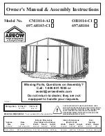 Preview for 1 page of Arrow 697.68103-C1 Owner'S Manual & Assembly Instructions