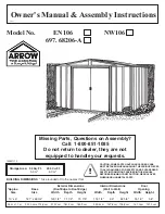 Arrow 697. 68206-A Owner'S Manual & Assembly Instructions preview