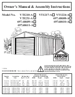 Arrow 697.68608-A Owner'S Manual & Assembly Instructions preview