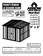 Preview for 1 page of Arrow CLG88BG Series Owner'S Manual & Assembly Manual