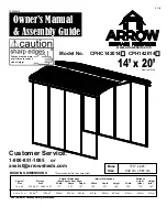 Preview for 1 page of Arrow CPH142014 Owner'S Manual & Assembly Instructions