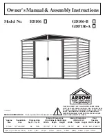 Arrow ED106 Owner'S Manual & Assembly Instructions preview