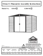 Arrow ED65 Owner'S Manual & Assembly Instructions preview