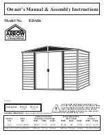 Arrow EDA86 Owner'S Manual & Assembly Instructions preview