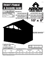 Preview for 1 page of Arrow EZEE SHED EZ10872HVCC Owner'S Manual & Assembly Manual