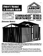 Preview for 1 page of Arrow GA5M-A Owner'S Manual And Assembly Manual