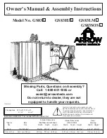 Preview for 1 page of Arrow GS83C Owner'S Manual & Assembly Instructions