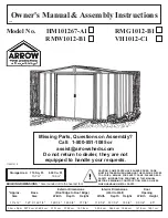 Arrow HM101267-A1 Owner'S Manual & Assembly Instructions предпросмотр