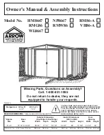 Preview for 1 page of Arrow HM8667 Owner'S Manual & Assembly Instructions