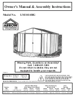 Arrow LM1014HG Owner'S Manual & Assembly Instructions preview