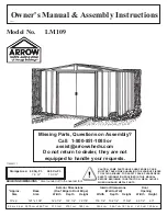 Arrow LM109 Owner'S Manual & Assembly Instructions preview