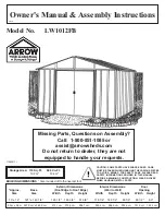 Arrow LW1012FB Owner'S Manual & Assembly Instructions preview