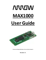 Arrow MAX1000 User Manual preview