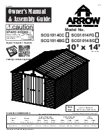 Arrow SCG1014BG Owner'S Manual & Assembly Manual preview