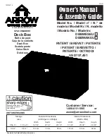 Preview for 1 page of Arrow SPACEMAKER DBBWANEU Owner'S Manual & Assembly Manual