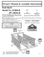 Arrow SS900-B Owner'S Manual & Assembly Instructions предпросмотр