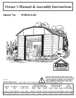 Arrow WH1014-D1 Owner'S Manual & Assembly Instructions preview