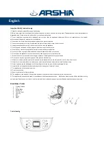 Preview for 2 page of ARSHIA BM106-2616 Instruction Manual