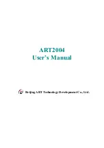 Preview for 1 page of Art 2004 User Manual