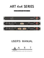 Preview for 1 page of Art 4x4 Series User Manual