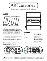 Preview for 1 page of Art DTI Specifications